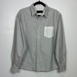 Maiden Noir Gray Button Down Shirt With White Pocket Size L